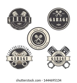 Garage for gentlemen logo vector