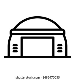 Garage hangar icon. Outline garage hangar vector icon for web design isolated on white background