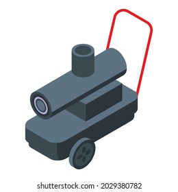 Garage heater icon isometric vector. Industrial heater. Solar factory