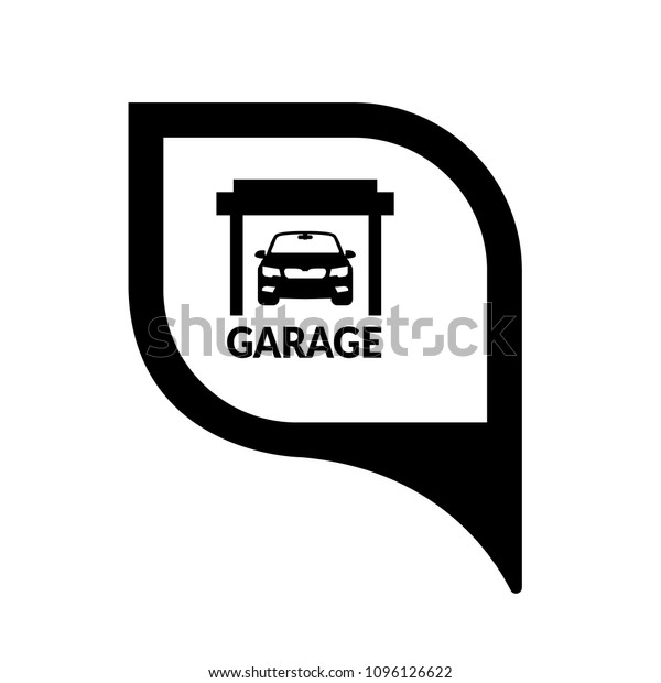 Garage here, garage\
icon and map pointer