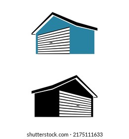 logotipo de icono de la casa de garaje