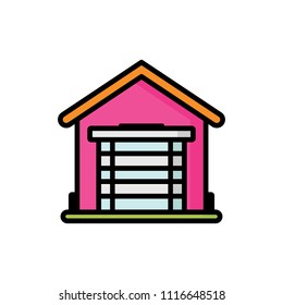 Garage, house garage vector illustration