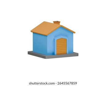 garage icon 3d illustration render