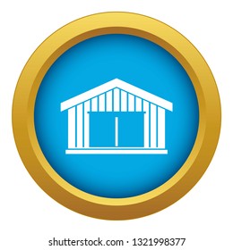 Garage icon blue vector isolated on white background for any design