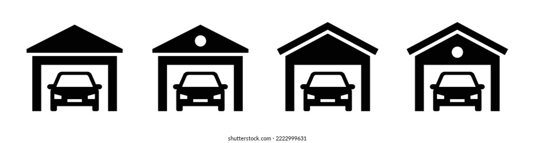 Garage icon, Car garage icon, vector illustration