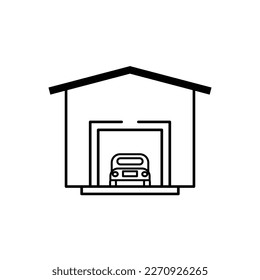 Garage icon clipart illustration design