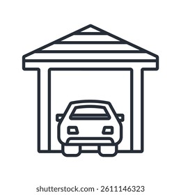 garage icon icon collection .design style with background