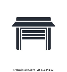 garage icon collection .design style with background
