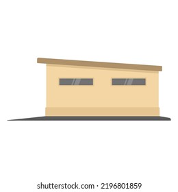 Garage icon. Color silhouette. Side view. Vector simple flat graphic illustration. Isolated object on a white background. Isolate.