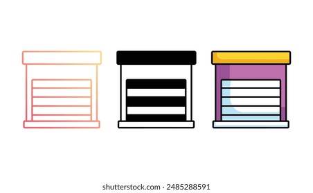 Garage icon design with white background stock illustration