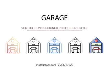 Garage icon design with white background stock illustration