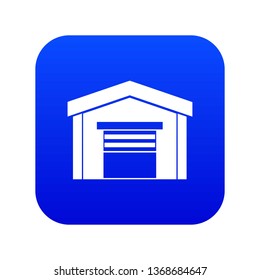 Garage icon digital blue for any design isolated on white vector illustration
