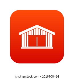 Garage icon digital red for any design isolated on white vector illustration