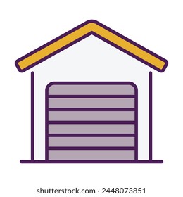 Garage icon editable stock vector illustration.