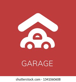  Garage icon. Editable  Garage icon for web or mobile.