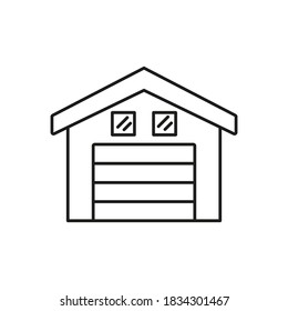 garage icon element of building icon for mobile concept and web apps. Thin line garage icon can be used for web and mobile. Premium icon on white background