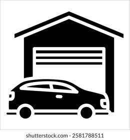 Garage Icon Element For Design