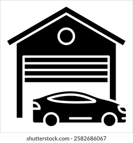 Garage Icon Element For Design