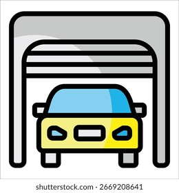 Elemento de icono de garaje para diseño