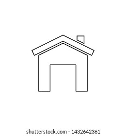 garage icon. Element of web for mobile concept and web apps icon. Outline, thin line icon for website design and development, app development