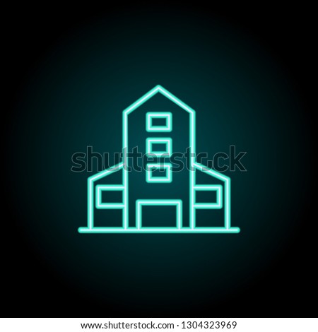 garage icon. Elements of Bulding Landmarks in neon style icons. Simple icon for websites, web design, mobile app, info graphics