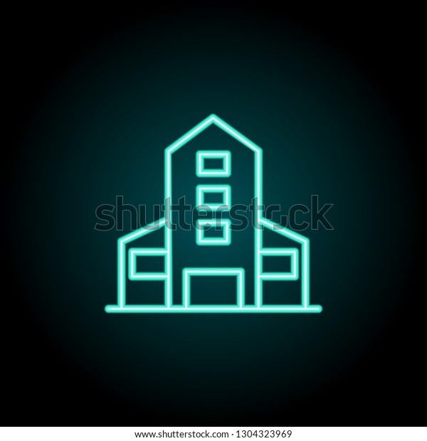 garage icon. Elements of Bulding Landmarks in\
neon style icons. Simple icon for websites, web design, mobile app,\
info graphics