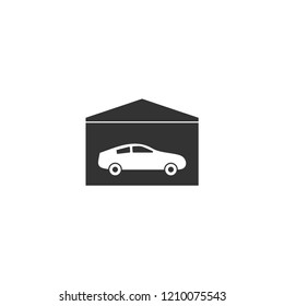 Garage. Icon Flat