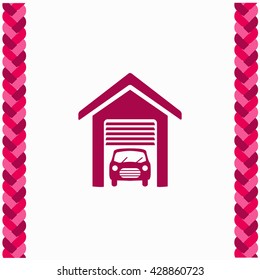 Garage icon Flat Design. Isolated Illustration.