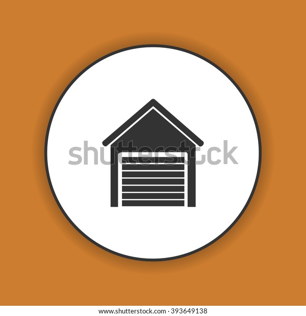 Garage icon. Flat design\
style eps 10