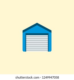 Garage icon flat element. Vector illustration of garage icon flat isolated on clean background for your web mobile app logo design.