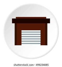 Garage icon. Flat illustration of garage vector icon for web