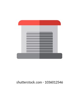 Garage icon flat symbol. Isolated vector illustration of  icon sign concept for your web site mobile app logo UI design.