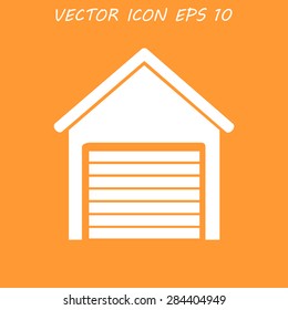 Garage icon. Flat vector illustrator EPS 10 