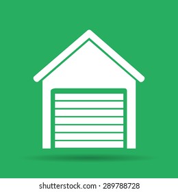 Garage icon. Flat vector illustrator EPS 10 