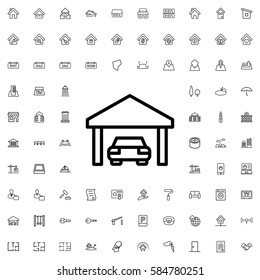 garage icon illustration isolated vector sign symbol. Real Estate icons set.