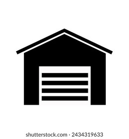 Garage icon  isolated on white background. Vector illustration.