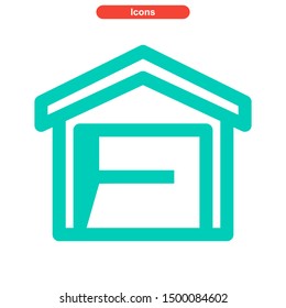 garage icon icon isolated sign symbol vector illustration - High quality and colored vector icons.
