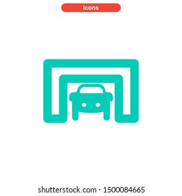 garage icon icon isolated sign symbol vector illustration - High quality and colored vector icons.

