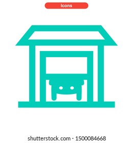 garage icon icon isolated sign symbol vector illustration - High quality and colored vector icons.
