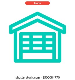 garage icon icon isolated sign symbol vector illustration - High quality and colored vector icons.

