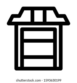 garage icon isolated sign symbol vector illustration - high quality black style vector icons
