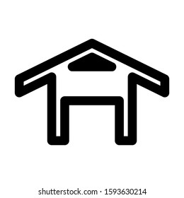 garage icon isolated sign symbol vector illustration - high quality black style vector icons
