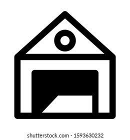 garage icon isolated sign symbol vector illustration - high quality black style vector icons
