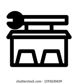 garage icon isolated sign symbol vector illustration - high quality black style vector icons
