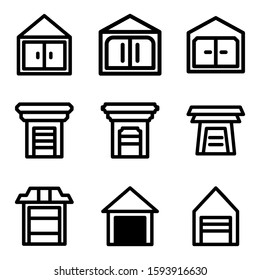 garage icon isolated sign symbol vector illustration - Collection of high quality black style vector icons
