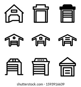 garage icon isolated sign symbol vector illustration - Collection of high quality black style vector icons
