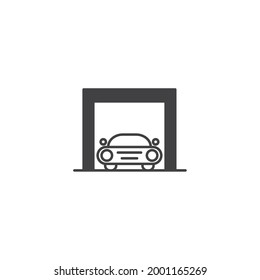 garage icon, isolated garage sign icon, vector illustration