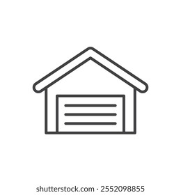 Ícone de garagem. ícone de vetor de estilo de linha.
