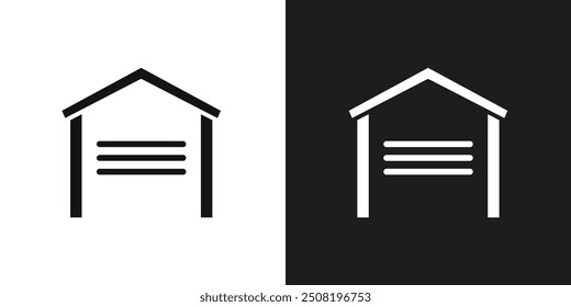 Garage icon logo set vector