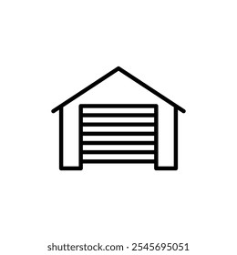 Garage icon logo sign set vector outline